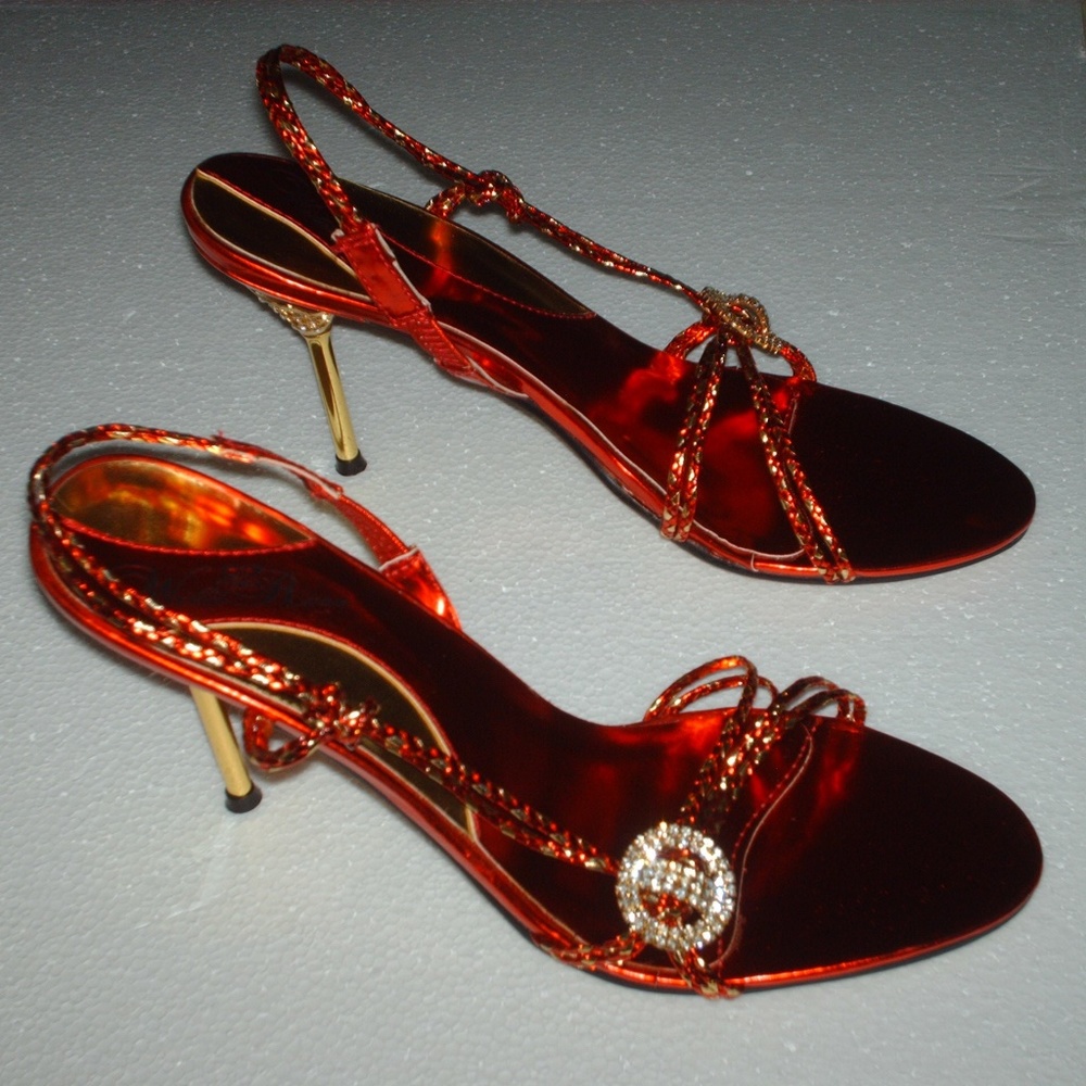 Lovely red pair of Wild Rose high heel shoes - 11B